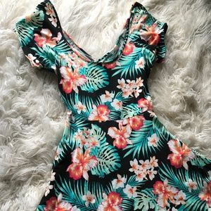 Tropical Cross-Back Dress